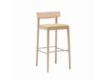 SMART BQ0649 / BQ0659 - High beech stool with integrated cushion with back by Andreu World - view 2